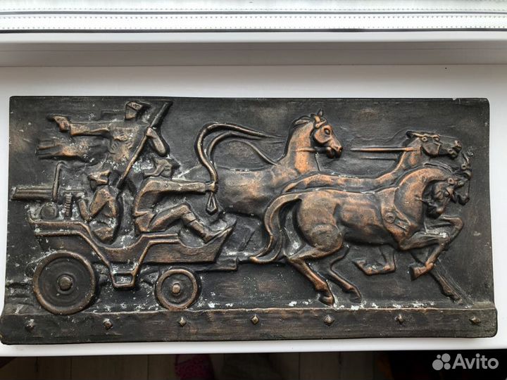 Панно настенное медное литое 