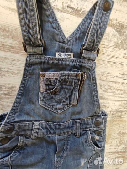 Джинсовые комбинезоны 92-98 размер, 2 шт