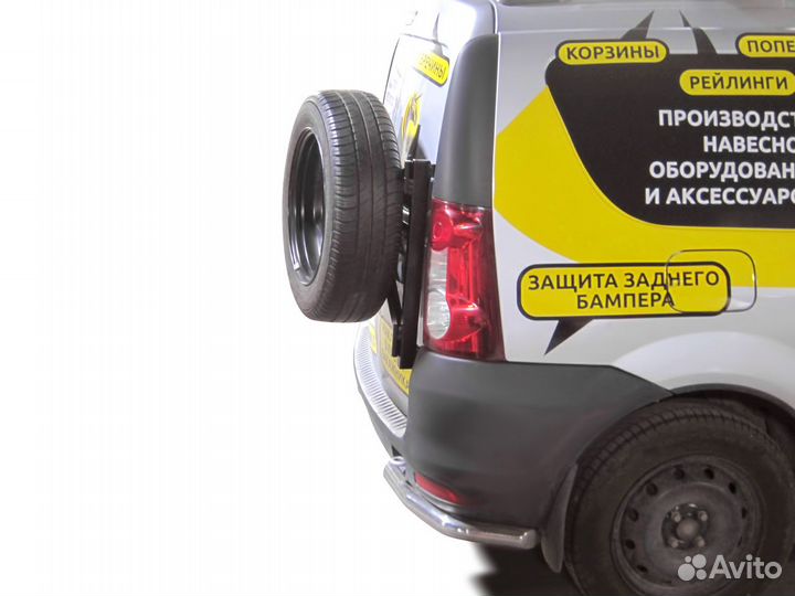 Кронштейн запасного колеса (Калитка) Ларгус черный