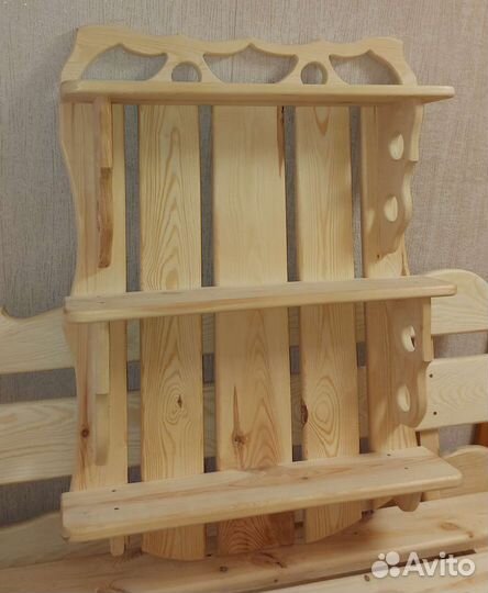 Полка настенная деревянная