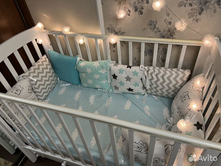 Бортики подушки в кроватку 12 шт