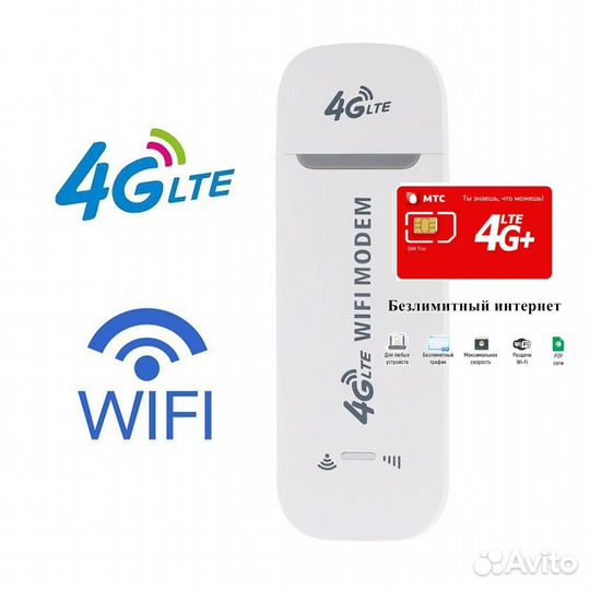 Wifi роутер 4g модем + Безлимитный интернет
