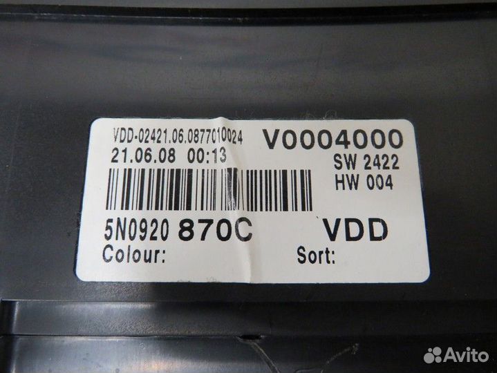 Щиток приборов volkswagen tiguan 5N1, 5N2