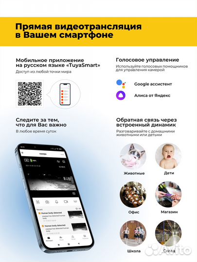 Беспроводная WiFi камера для наблюдения + SD 32GB