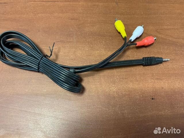 Кабель AV 3.5 jack х 3 тюльпана