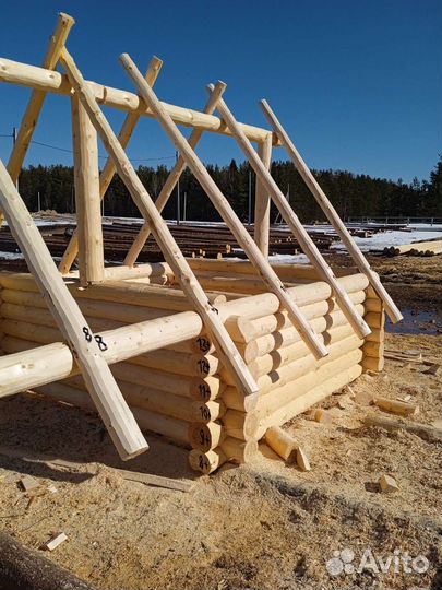 Сруб бани и дома 4*4, 5*3, 6*4, 6*6,9*9