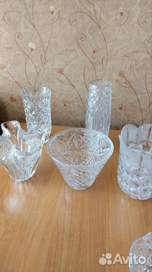Вазы хрустальные СССР, салатники, набор