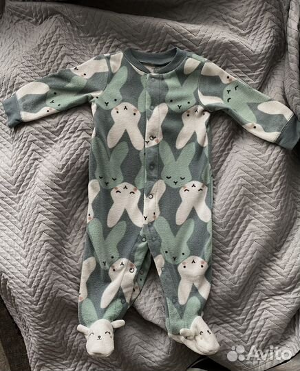 Комбинезон флисовый поддева carter's 62-74