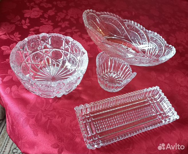 Салатники хрустальные