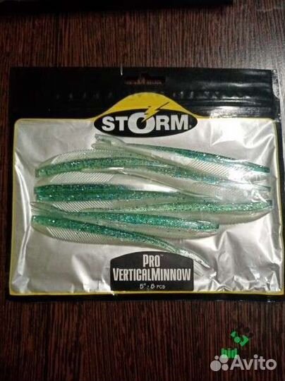 Виброхвост Storm Pro Vertical Minnow 5. 13см
