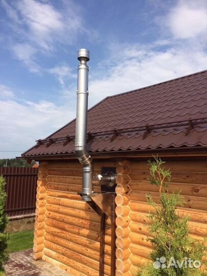 Дымоход 4 м Комплект Прямой Диаметр 130х220