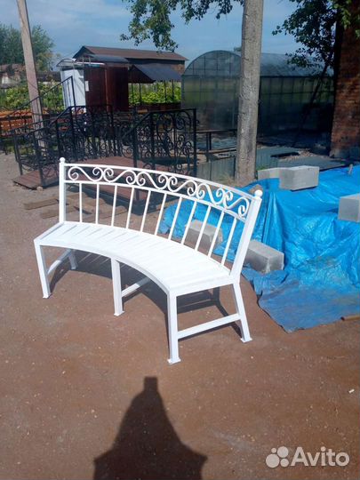 Скамья садовая радиусная