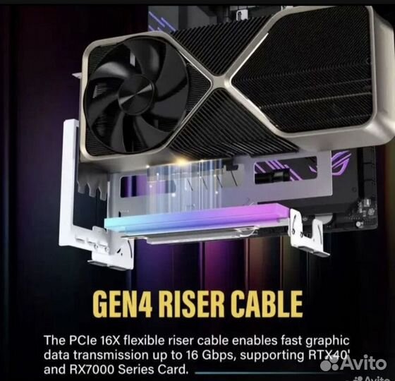 Вертикальный держатель для видеокарты pcie 4.0
