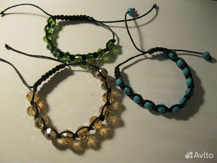 Браслеты шамбала новые, сделаны под камни