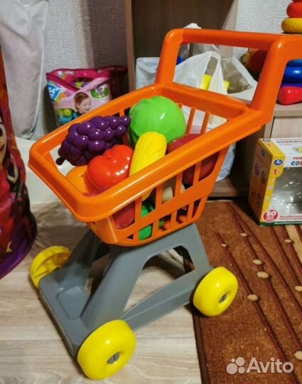 Тележка для супермаркета с фруктами/овощами новая