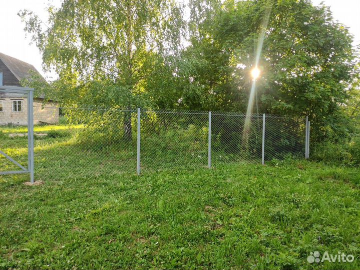 Забор из сетки рабицы