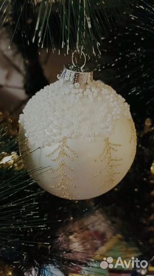 Набор елочных игрушек стекло