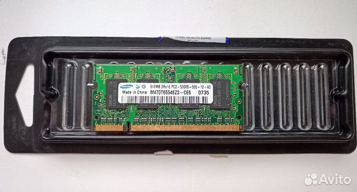 Оперативная память 256, 512MB DDR, SO-dimm DDR2