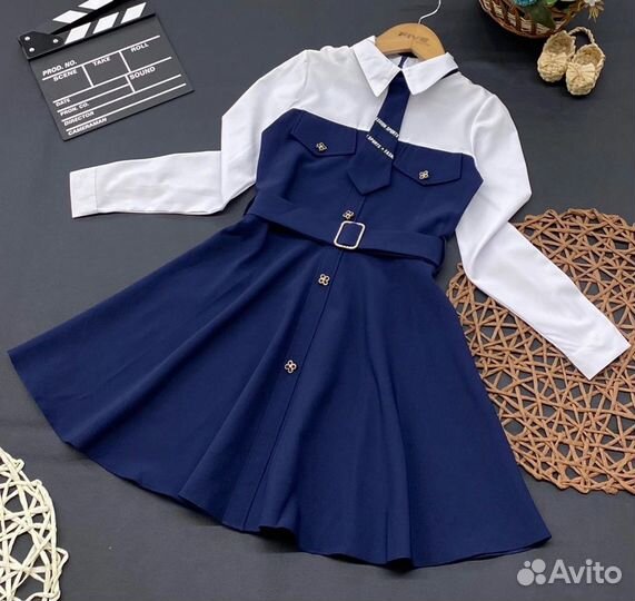 Школьное платье для девочки, 122-152