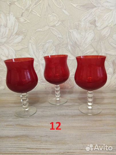 Посуда из цветного стекла СССР