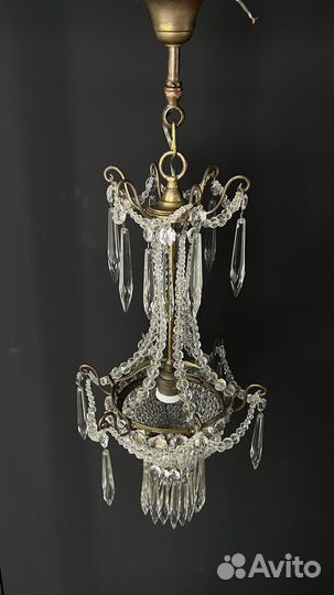 Антикварная хрустальная люстра