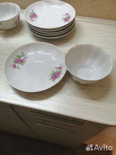 Чайная пара Дулево ссср/Винтаж, коллекция 8 Марта