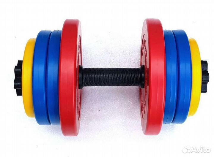 Гантели с цветными дисками