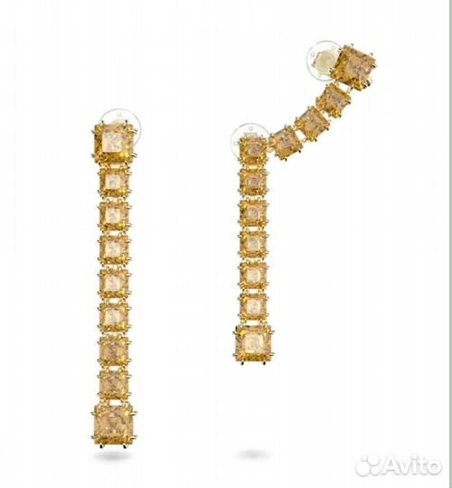 Серьги-клипсы Swarovski Millenia асимметричные