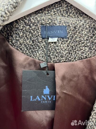 Куртка lanvin с отделкой из кожи