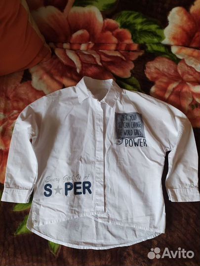 Рубашка школьная для девочки 128