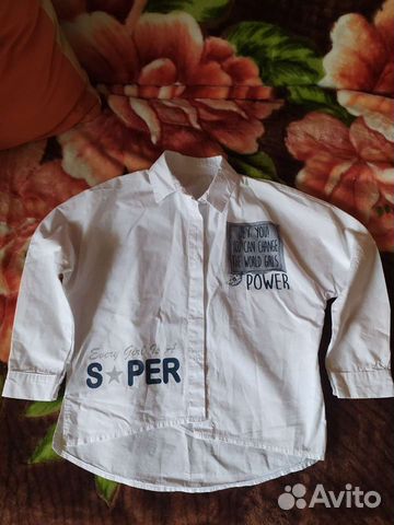 Рубашка школьная для девочки 128