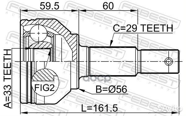 ШРУС наружный к-кт 33x56x29 Nissan Qashqai 06-13