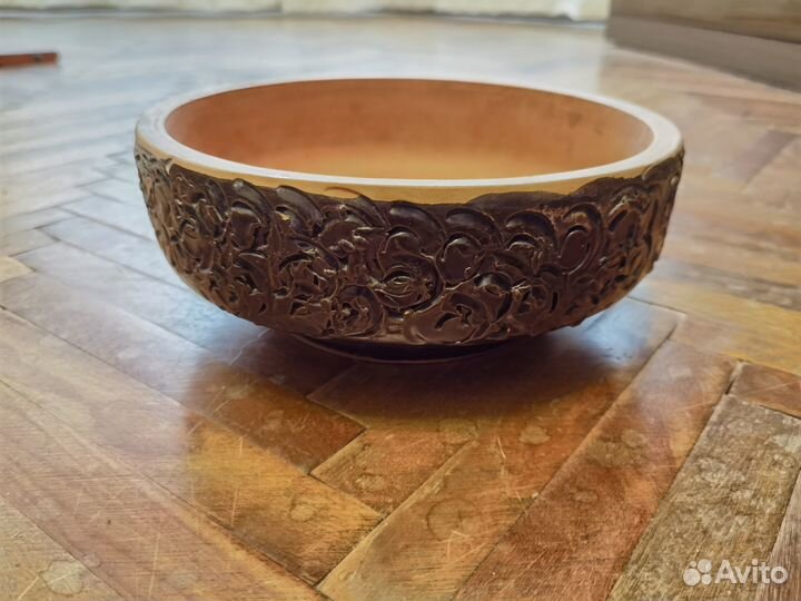 Глиняный горшок кашпо керамика