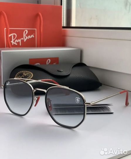 Солнцезащитные очки ray ban ferrari пепельные