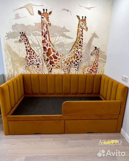 Детская кровать с мягкими бортиками на заказ