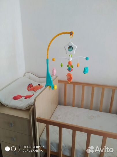Детская кроватка трансформер с маятником