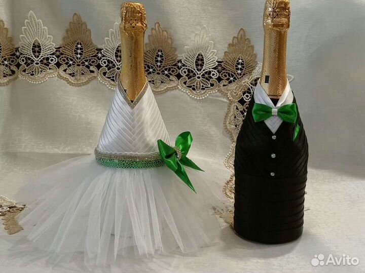 Одежда на шампанское, Свадебное украшение