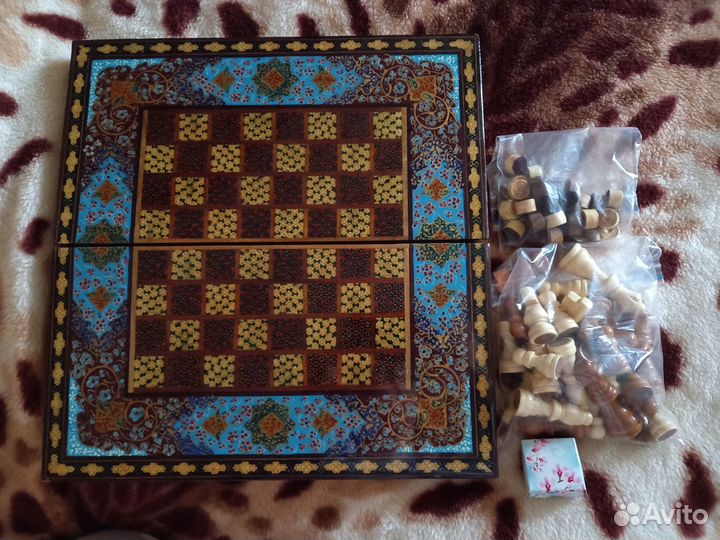 Шахматы нарды ручная работа
