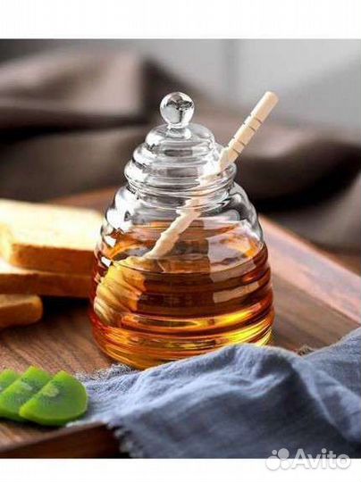 Стеклянная банка для мёда, банка для хранения