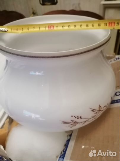 Плафон, стекло, СССР, большой светильник, ваза