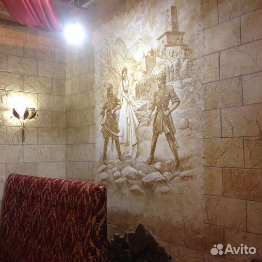 Барельеф и роспись стен любой сложности