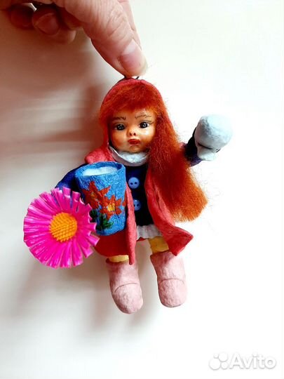 Ватная игрушка на елку