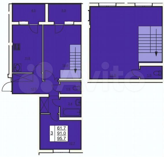 3-к. квартира, 102,6 м², 9/10 эт.