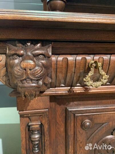 Старинный буфет массив дуба конец 19 века Германия