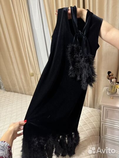 Велюровое платье