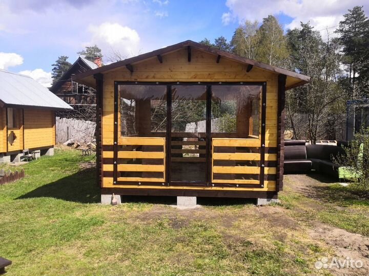 Мягкие окна на беседку