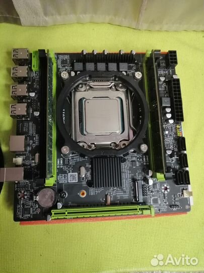 Комплект szmz X79G-A. E5 2630V2. 16 гб (2*8 гб)