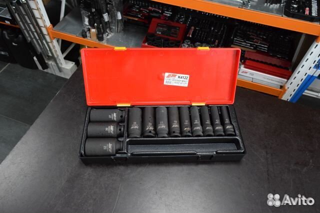 Набор головок торцевых глубоких ударных 12-гранных