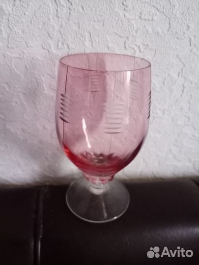 Большие фужеры из марганцевого стекла СССР 10 шт