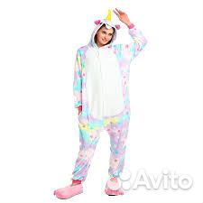 Пижама кигуруми звездный единорог XL (175-185см)